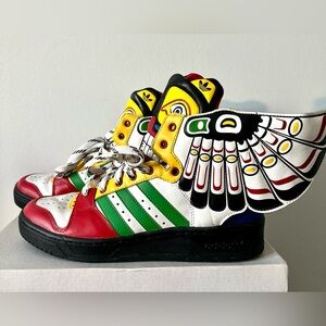 Adidas Tótem Jeremy Scott Rare Multicolor Winged Sneakers mid boot